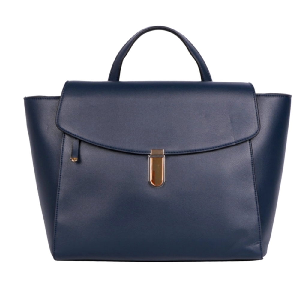 Navy Blue lux & spacious convertible faux leather backpack